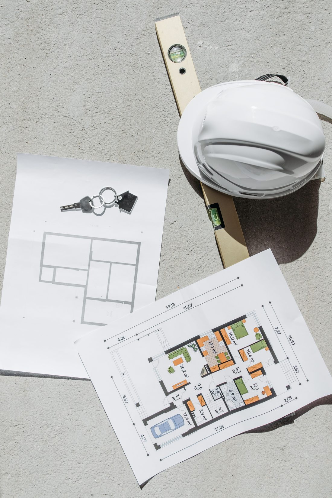 Plan de maison personnalisé et clés
